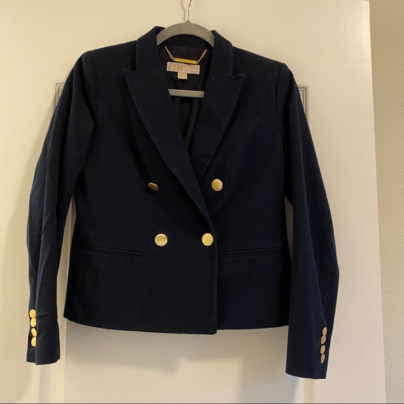 Michael Kors Navy Blazer with gold Buttons - Picture 2 of 8